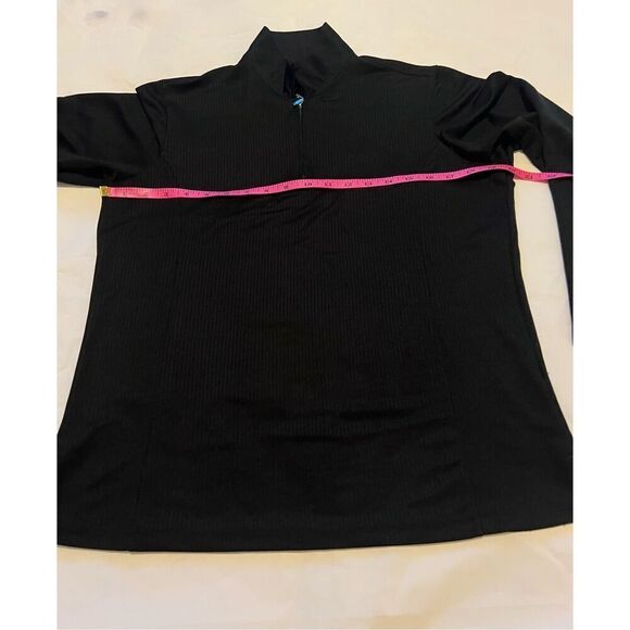 Bermuda Sands black quarter zip long sleeve pullover - Picture 3 of 5